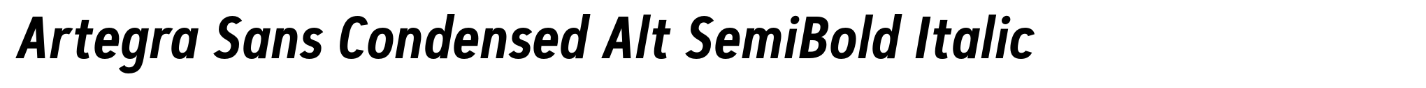 Artegra Sans Condensed Alt SemiBold Italic image